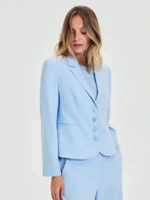 Jednorzędowa marynarka błękitna Moodo