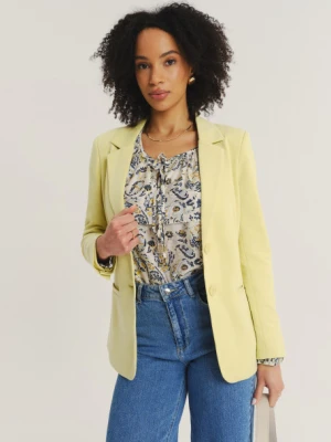 Jednorzędowa marynarka w cytrynowym kolorze Greenpoint