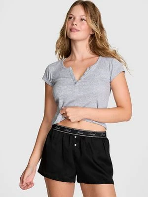 Jedwabiste szorty piżamowe Silky Sleep Boxy Victoria's Secret