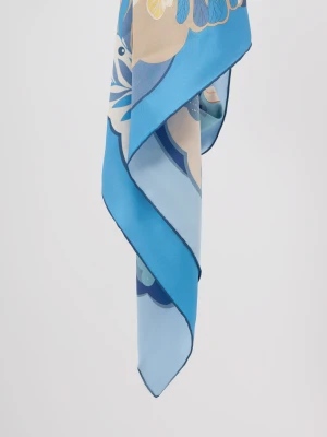 Jedwabna apaszka w kolorowy print Taranko