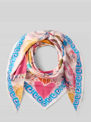 Jedwabna chusta z kwiatowym wzorem na całej powierzchni Codello