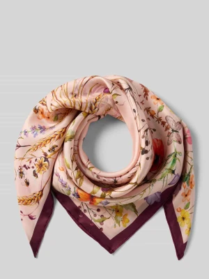 Jedwabna chusta z kwiatowym wzorem na całej powierzchni Fraas