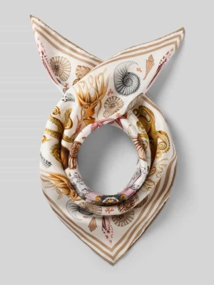 Jedwabna chusta z nadruk z motywem na całej powierzchni model „Ocean” Codello