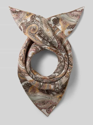 Jedwabna chusta z wzorem paisley na całej powierzchni Codello