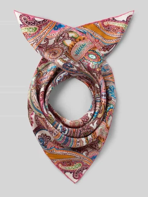 Jedwabna chusta z wzorem paisley na całej powierzchni Codello