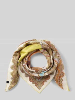 Jedwabna chusta z wzorem paisley na całej powierzchni Fraas