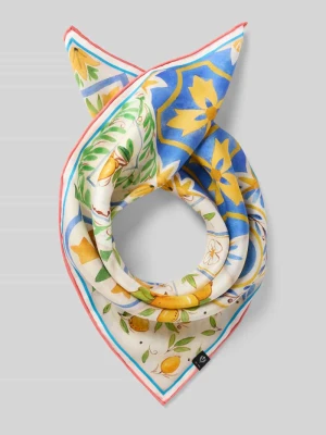 Jedwabna chustka z kwiatowym wzorem na całej powierzchni model 'Nicki' Fraas