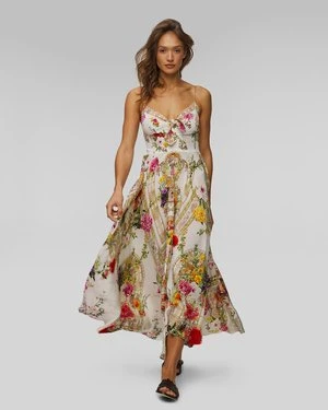 Jedwabna Długa Sukienka Camilla Egyptian Rose