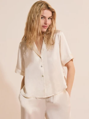 Jedwabna koszula z krótkim rękawem Etam