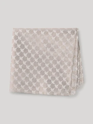 Jedwabna poszetka w kolorze beżowym z motywem chabru Joop