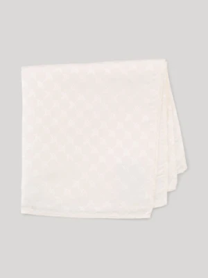 Jedwabna poszetka w kolorze kremowym z motywem chabru Joop