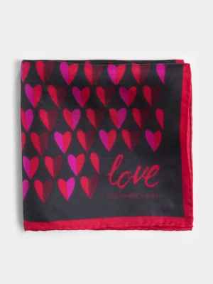 Jedwabna poszetka w serca 00022A50MSA Giacomo Conti