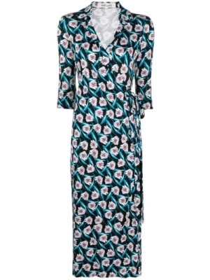 Jedwabna sukienka z kwiatowym wzorem Diane Von Furstenberg