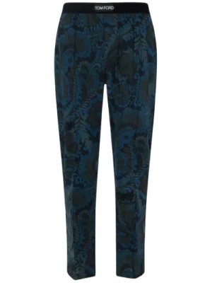 Jedwabne Spodnie Pijama z Elastycznym Pasem Tom Ford