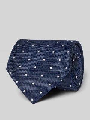 Jedwabny krawat z fakturowanym wzorem Boss