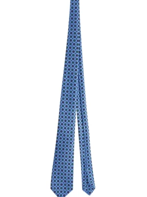 Jedwabny Krawat z Kwiatowym Wzorem Kiton