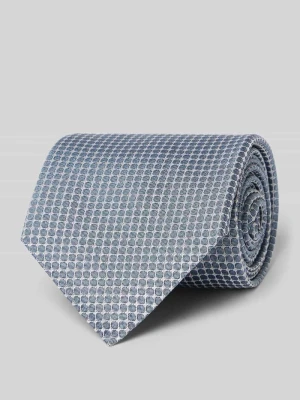 Jedwabny krawat z wzorem na całej powierzchni Boss