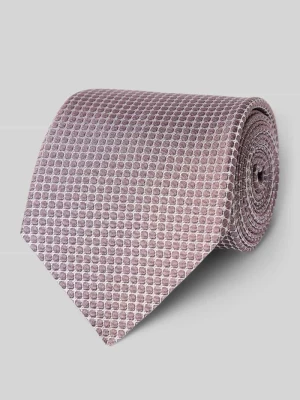 Jedwabny krawat z wzorem na całej powierzchni Boss
