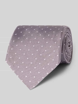 Jedwabny krawat z wzorem na całej powierzchni Boss
