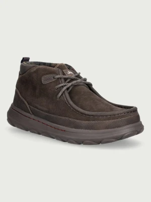 Jeep KAUAI WALLA MID sneakersy męskie skórzane brązowy