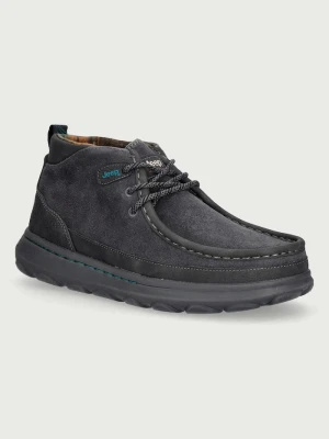 Jeep KAUAI WALLA MID sneakersy męskie skórzane szary