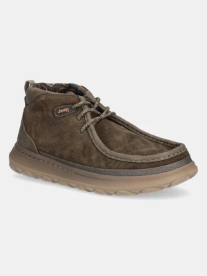 Jeep półbuty KAUAI WALLABEE MID SUEDE męskie kolor zielony JM52041A