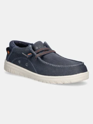 Jeep półbuty SAMOA WALLABEE KNIT męskie kolor niebieski JM51030A