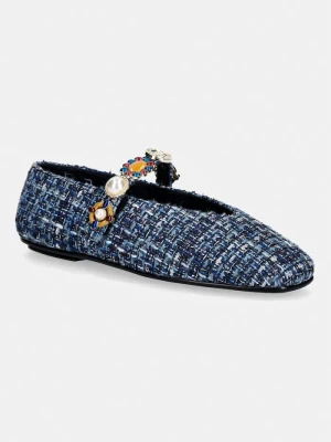 Jeffrey Campbell baleriny Amarissa-2 granatowy