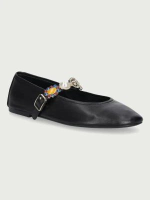 Jeffrey Campbell baleriny skórzane Amarissa czarny