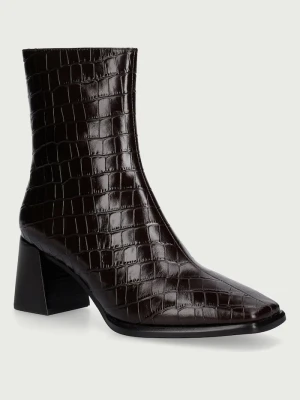 Jeffrey Campbell botki damskie skórzane Sherpal-2l brązowy