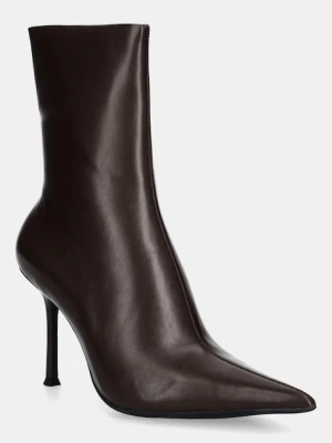 Jeffrey Campbell botki Daring-2 damskie kolor brązowy na szpilce JC-1236-10-14