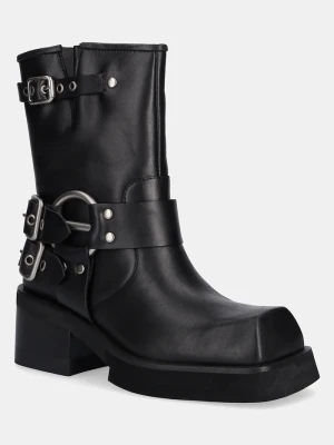 Jeffrey Campbell botki skórzane STUBBORN czarny