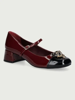 Jeffrey Campbell czółenka skórzane JITTERBUG2 bordowy