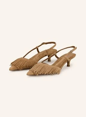 Jeffrey Campbell Czółenka Z Odkrytą Piętą Lasso-Me beige
