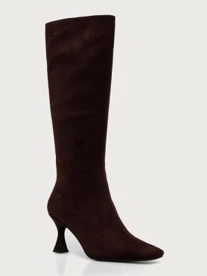 Jeffrey Campbell kozaki na szpilce damskie Check-Mate brązowy