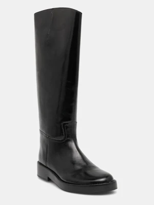Jeffrey Campbell kozaki skórzane Marshy damskie kolor czarny na płaskim obcasie JC-1742-1-6