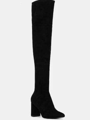 Jeffrey Campbell kozaki zamszowe Parisah-2 damskie kolor czarny na słupku JC-1253-3-9