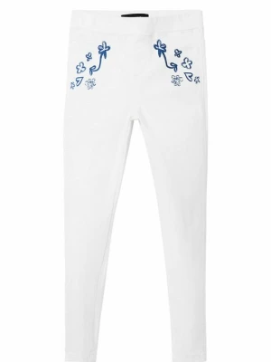 Jegginsy Desigual biały