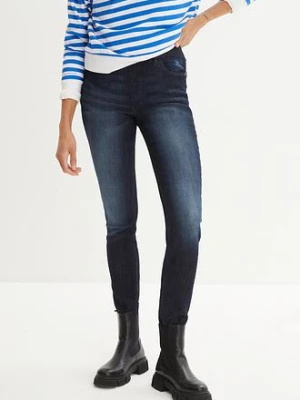 Jegginsy Mid Waist BonPrix niebieski
