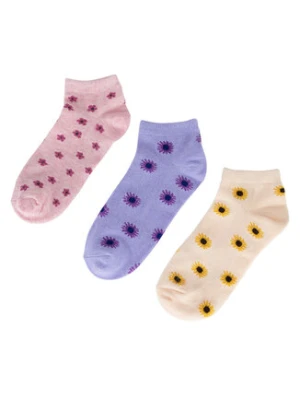 JENNY Zestaw 3 par niskich skarpet dziecięcych 7KB-001-SS25 (3-PACK) Beżowy
