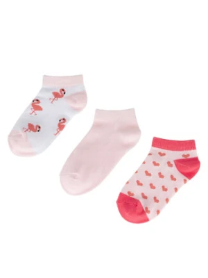 JENNY Zestaw 3 par niskich skarpet dziecięcych 7KB-001-SS25 (3-PACK) Różowy