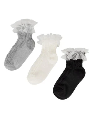 JENNY Zestaw 3 par niskich skarpet dziecięcych 7KB-004-SS25 (3-pack) Biały