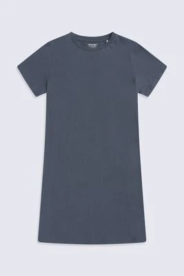 Jersey Damska sukienka t-shirt z dzianiny - Grey Animal