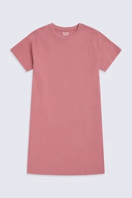 Jersey Damska sukienka t-shirt z dzianiny - Pink Animal