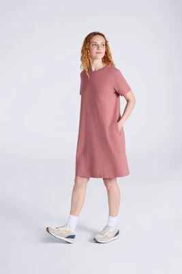 Jersey Damska sukienka t-shirt z dzianiny - Pink Animal