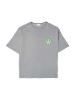 Jersey Grey Graficzny T-shirt Amish