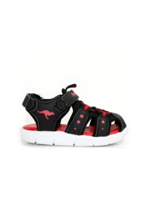 Jet Black & Fiery Red Sneakers KangaROOS