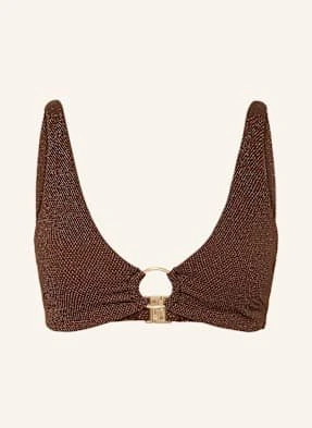 Jets Australia Góra Od Bikini Bralette Tirari Z Błyszczącą Przędzą braun