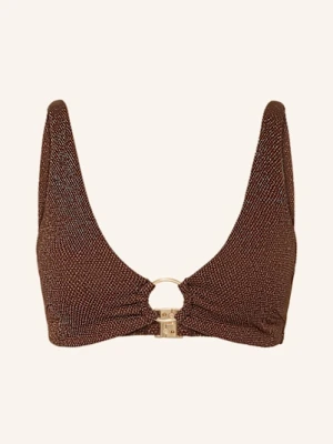 Jets Australia Góra Od Bikini Bralette Tirari Z Błyszczącą Przędzą braun
