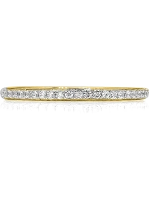 Jewellery of India Złoty pierścionek z diamentami rozmiar: 56